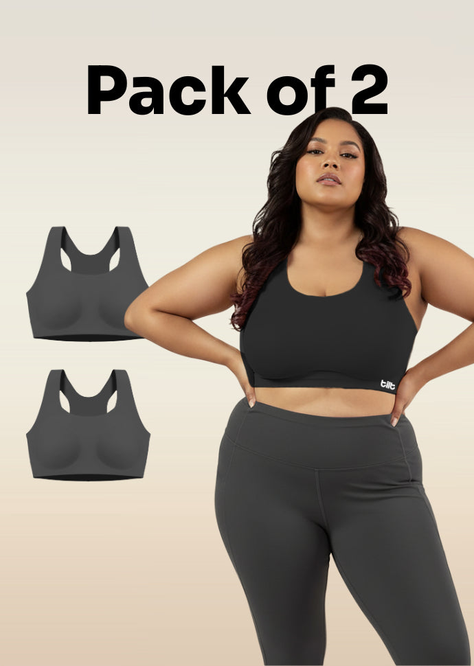 2 Pack - Tilt x Dr. Cuterus Black Racerback Bra