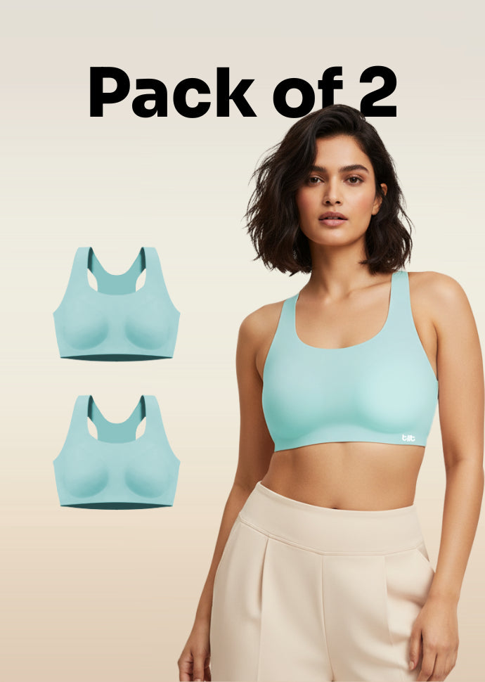 2 Pack - Tilt x Dr. Cuterus Blue Racerback Bra