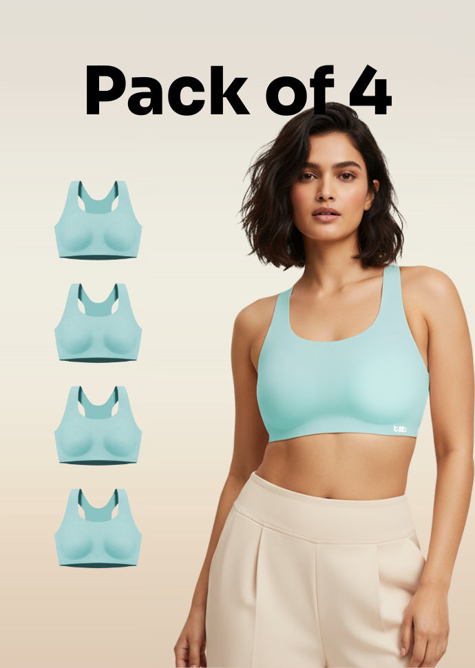 4 Pack - Tilt x Dr. Cuterus Blue Racerback Bra