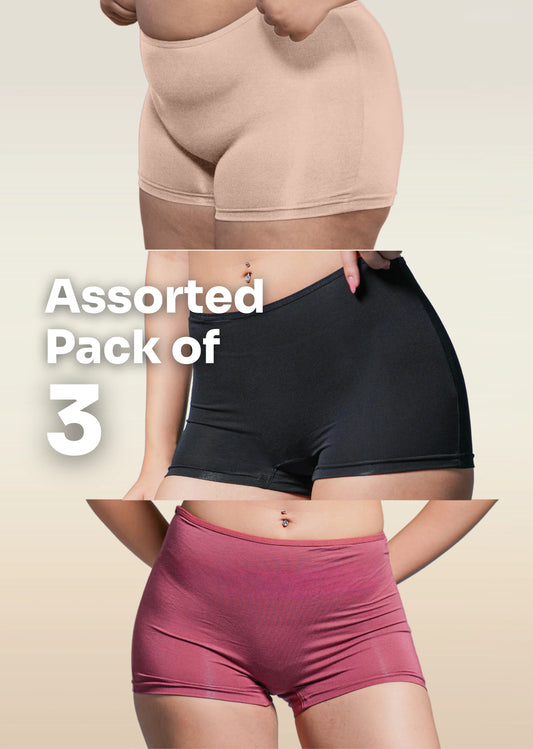 3 Pack - Absorbent Boyshorts
