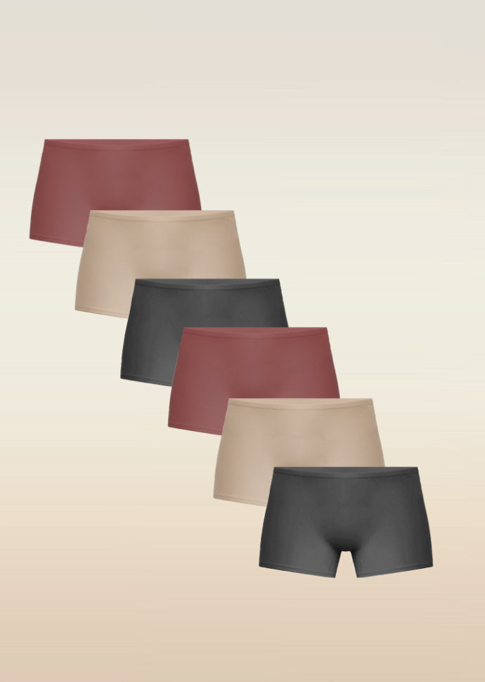 6 Pack - Absorbent Boyshorts