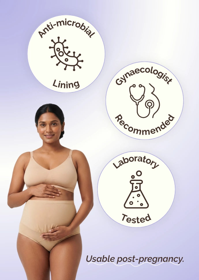Assorted 4 Pack - Leakproof Maternity Underwear - Over Bump