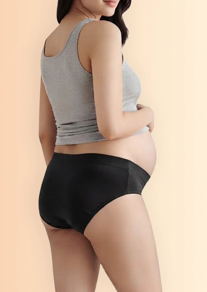 2 Pack - Leakproof Maternity Underwear Black - Below Bump