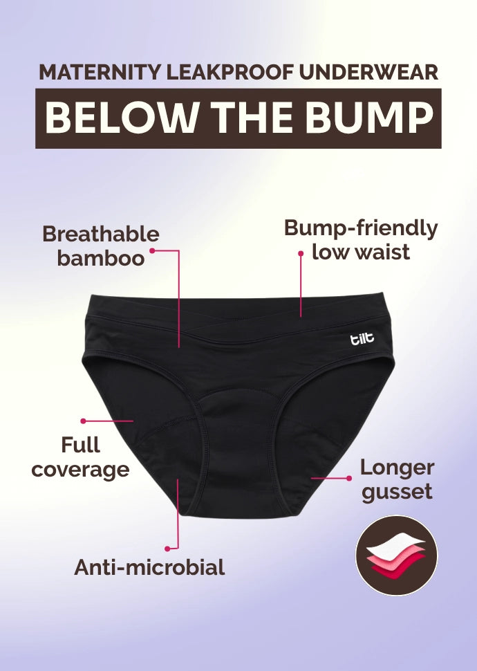 Assorted 3 Pack - Leakproof Maternity Underwear - Below Bump