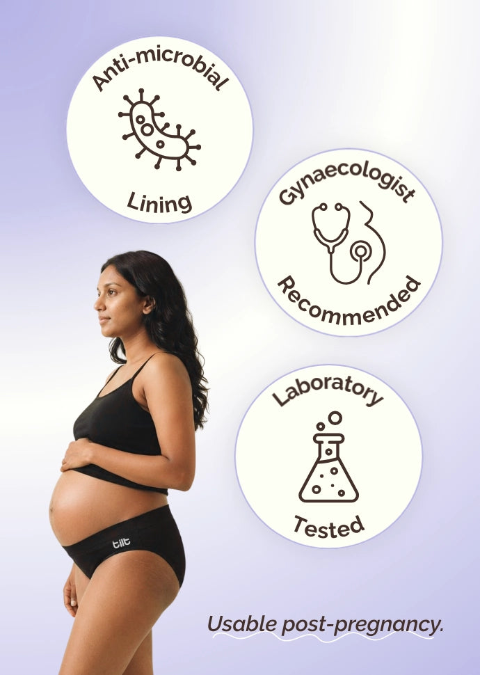 Assorted 3 Pack - Leakproof Maternity Underwear - Below Bump