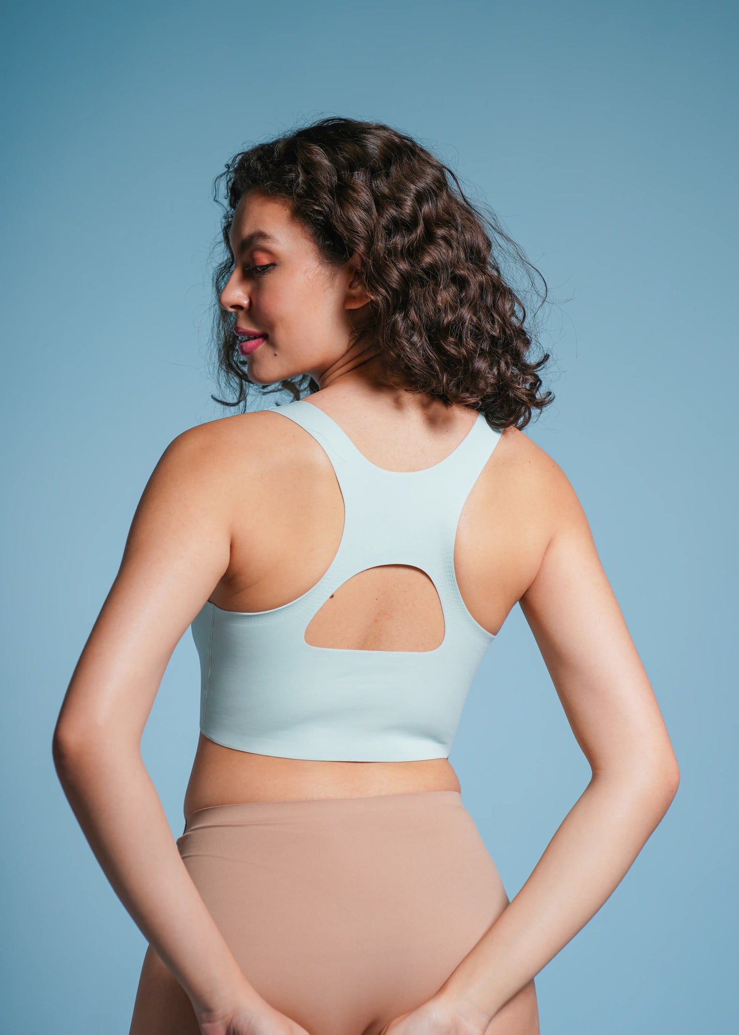 Tilt x Dr. Cuterus Blue Racerback Bra