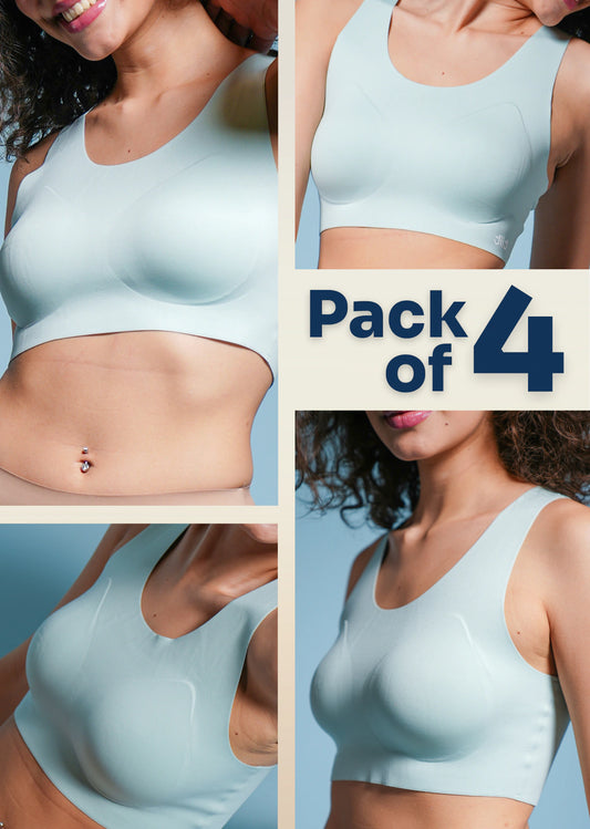 4 Pack - Tilt x Dr. Cuterus Blue Racerback Bra