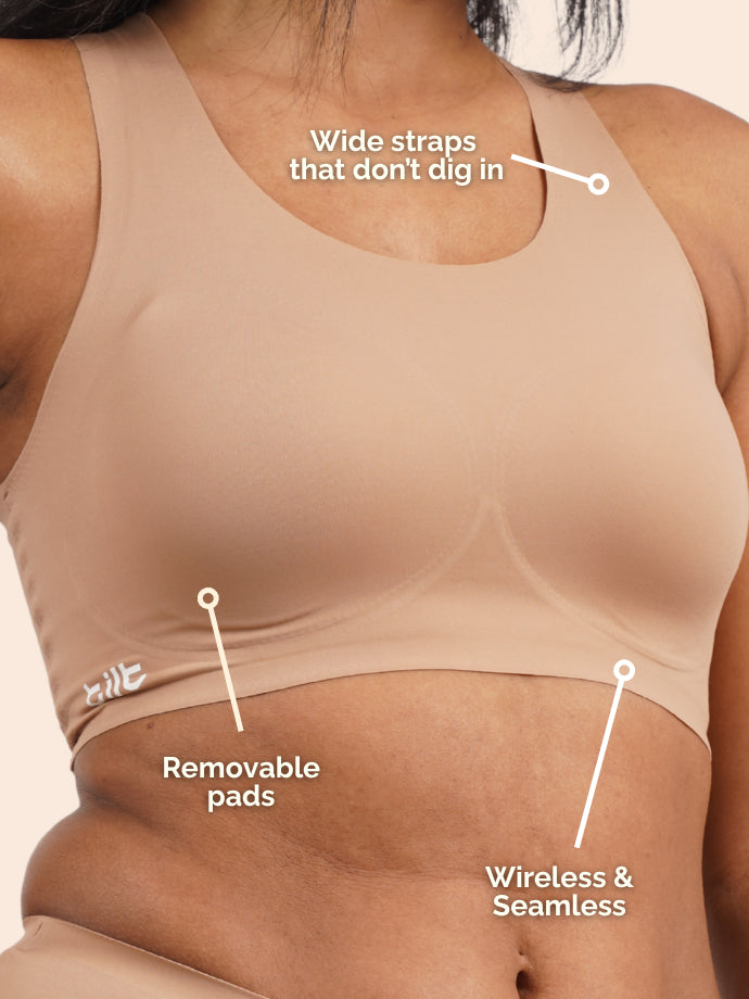 Pack of 4 - Tilt x Dr. Cuterus Fursat Bra - Crossback Beige