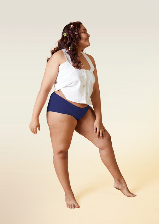 2 Pack - Blue High-waist Bamboo Underwear