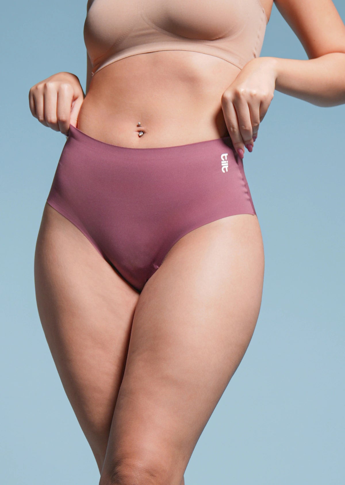 Pink High-waist Seamless Underwear