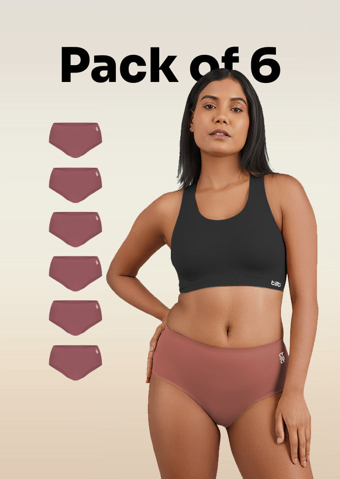 6 Pack - Pink Seamless Underwear