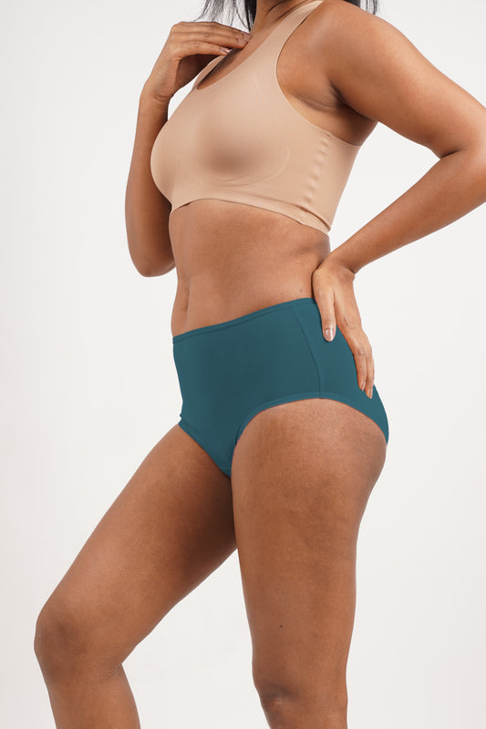 Assorted Pack of 6 Modal - Moisture-Wicking Undies - Black, Beige, Pink, Green, Violet and Grey