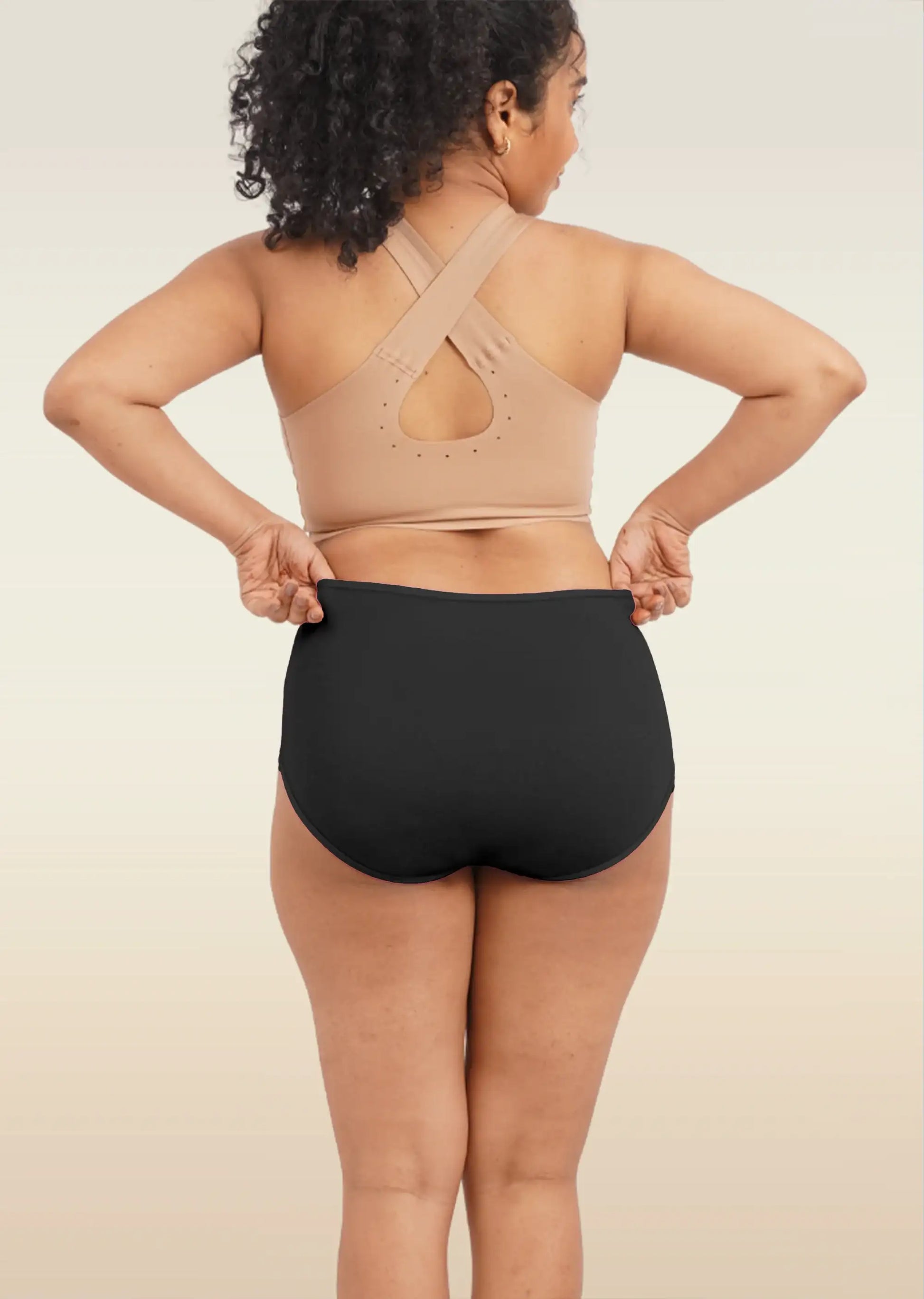 6 Pack - Black High-waist Bamboo Underwear