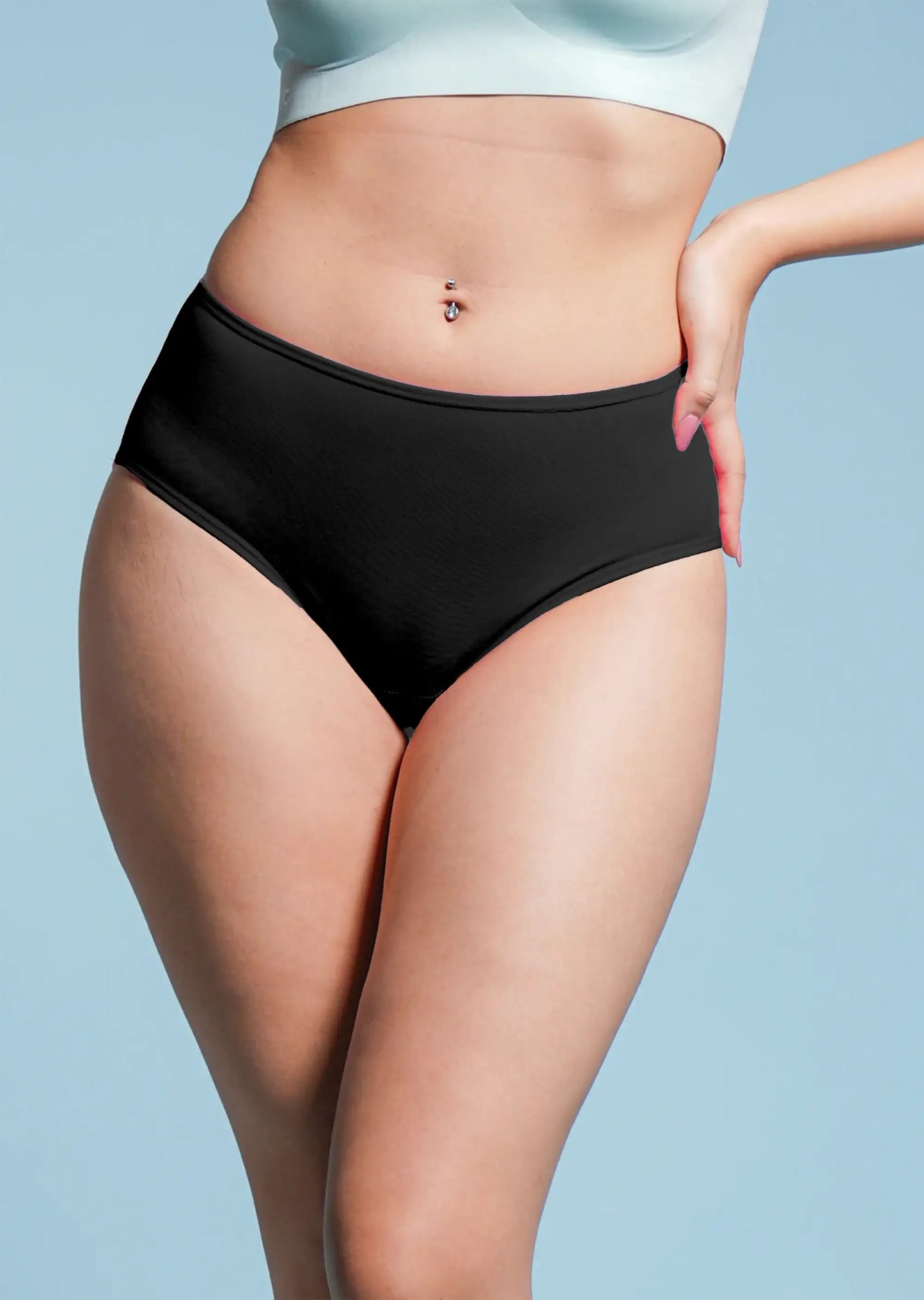 3 Pack - Black High-waist Bamboo Underwear