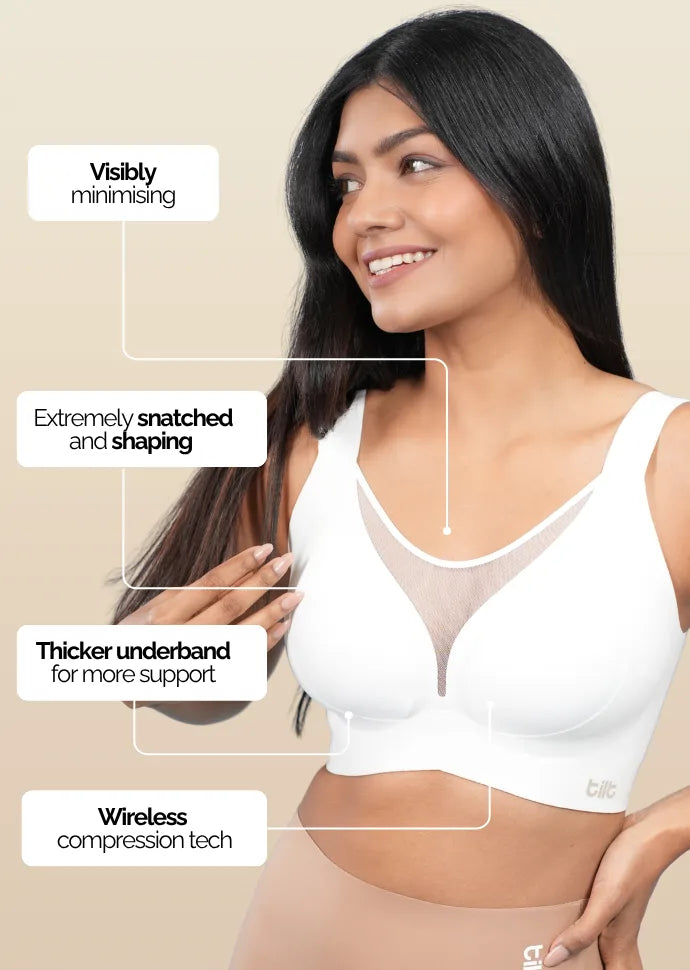 White Minimiser Bra