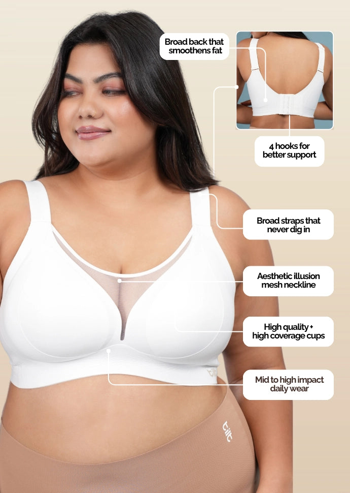White Minimiser Bra