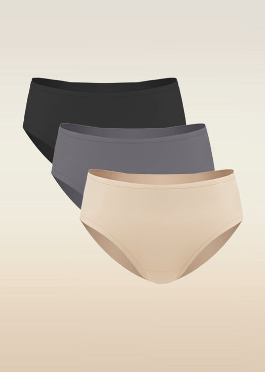 Assorted 3 Pack - Mid-waist Absorbent Underwear