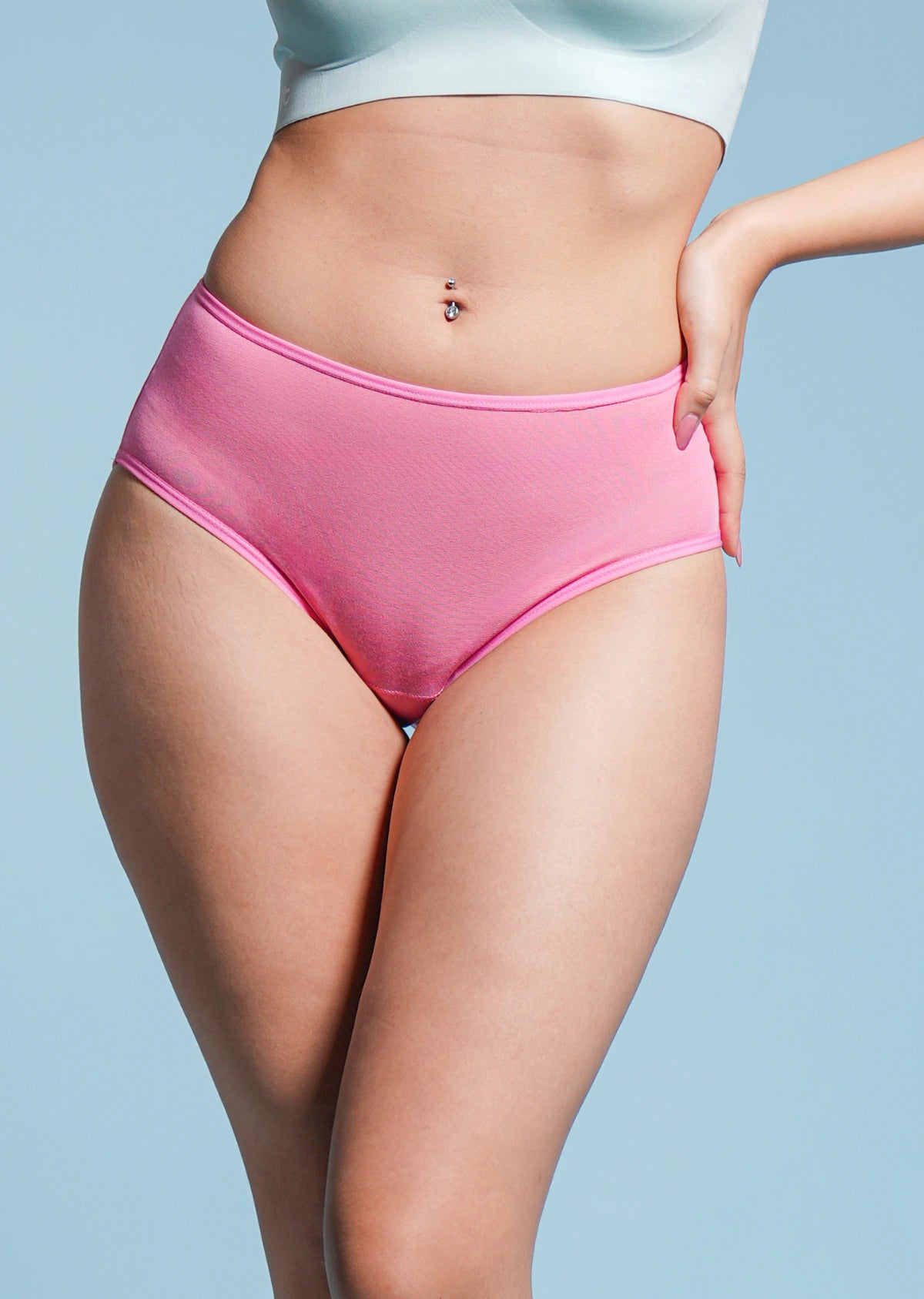 Pink Mid-waist Absorbent Underwear