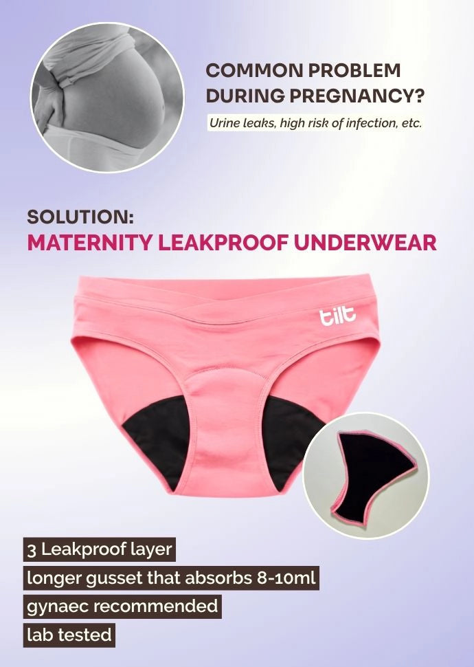 6 Pack - Leakproof Maternity Underwear Blue - Below Bump