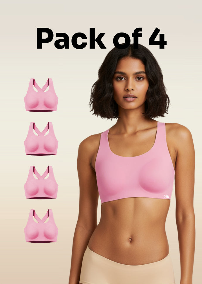 4 Pack - Tilt x Dr. Cuterus Pink Crossback Bra