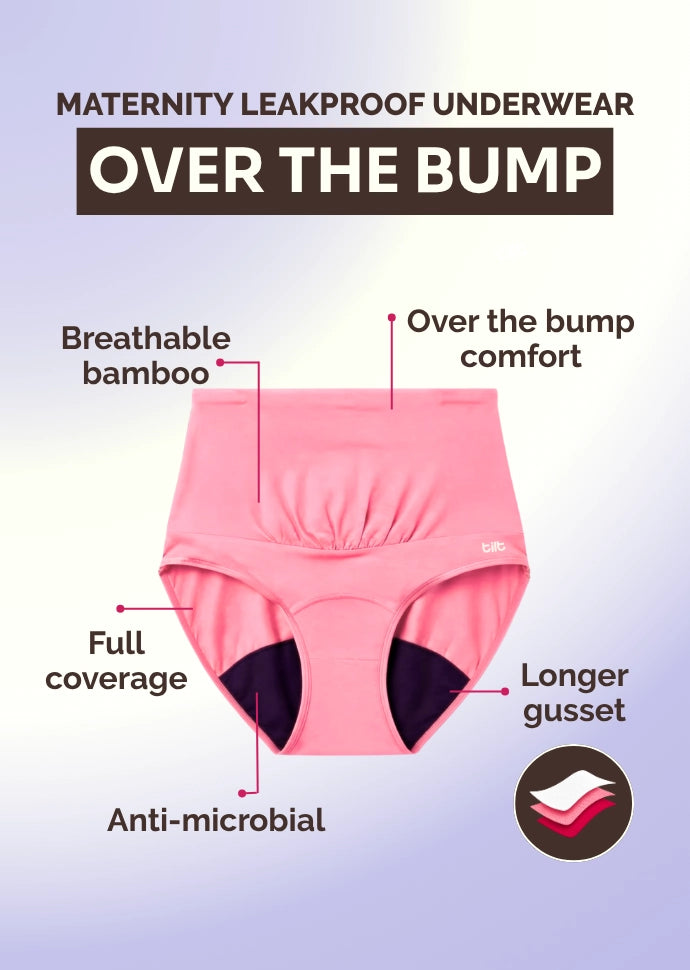 Assorted 6 Pack - Leakproof Maternity Underwear - Over Bump