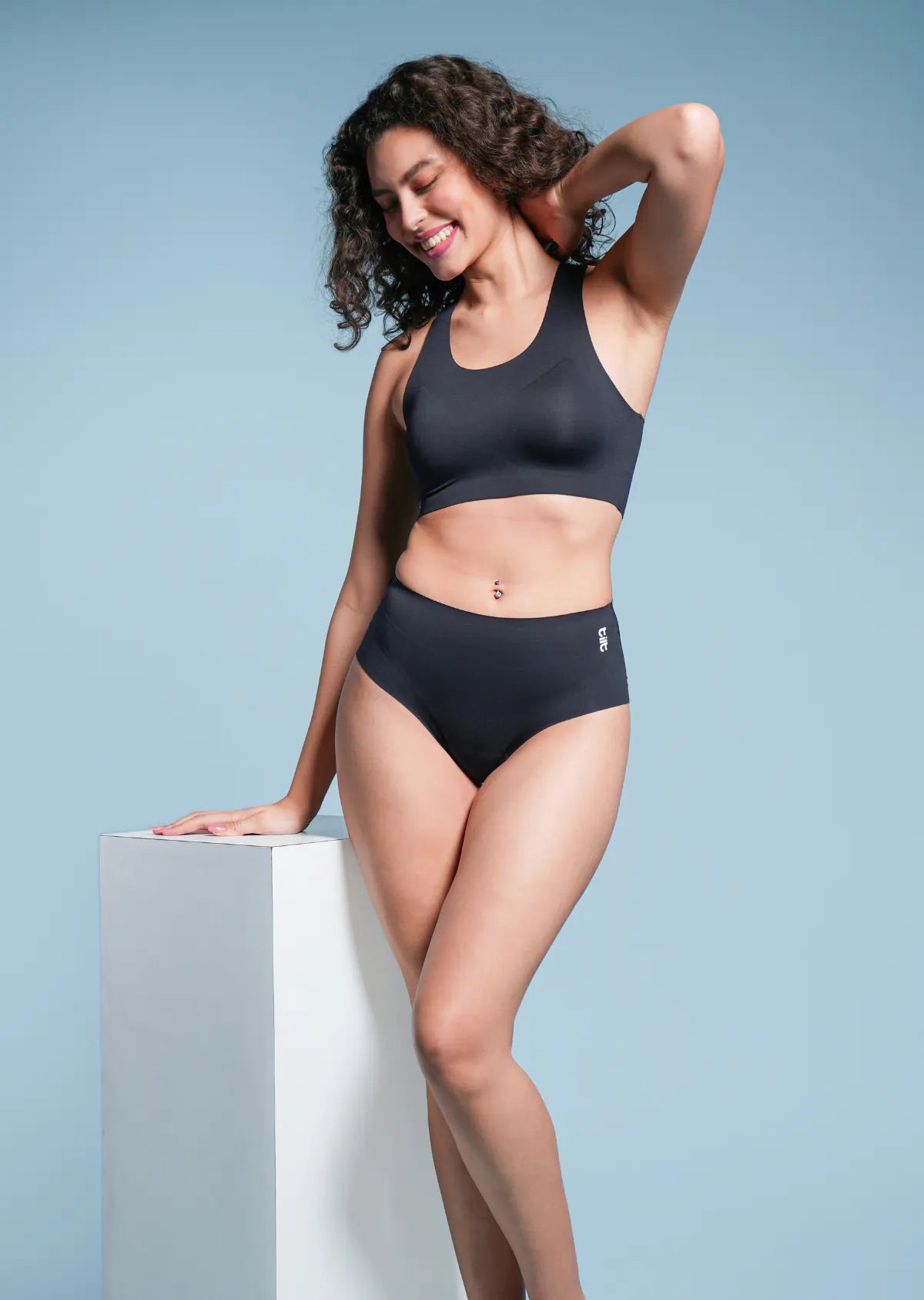 Black Set - Fursat Racerback Bra & Seamless Underwear