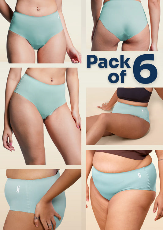 6 Pack - Blue Seamless Underwear