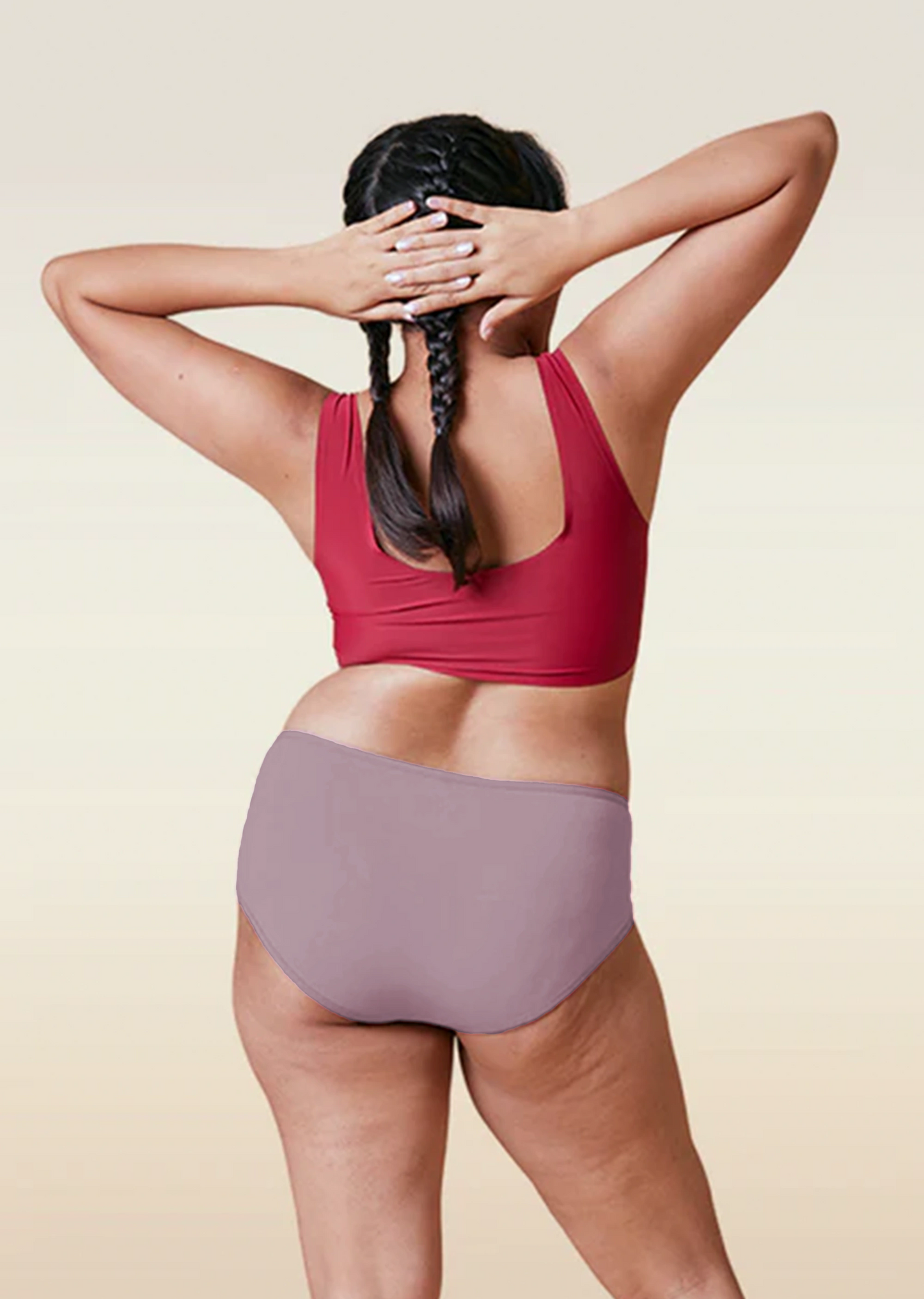 6 Pack - Brown High-waist Bamboo Underwear