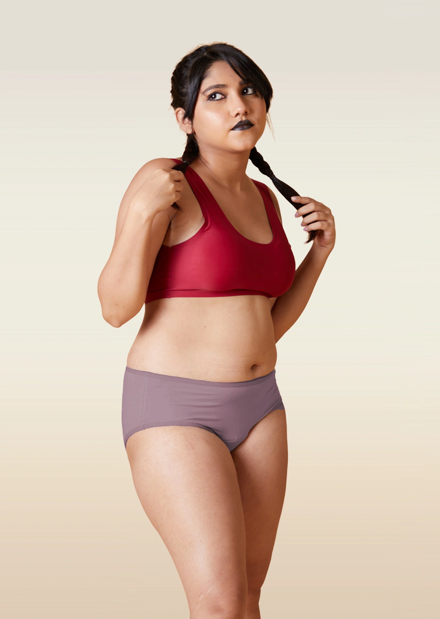 6 Pack - Brown High-waist Bamboo Underwear