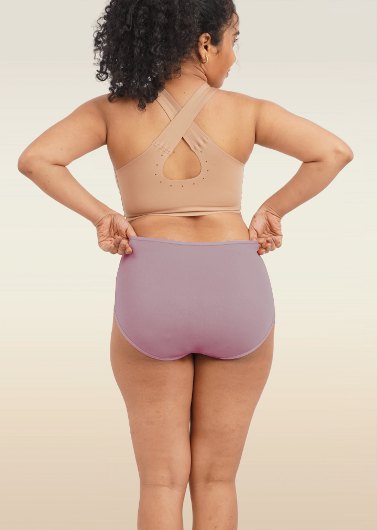 6 Pack - Brown High-waist Bamboo Underwear