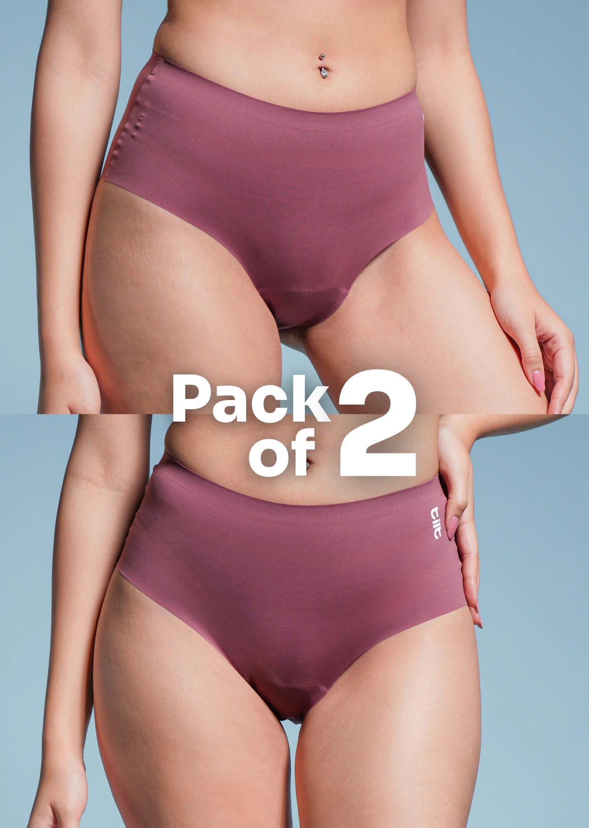 2 Pack - Pink Seamless Underwear