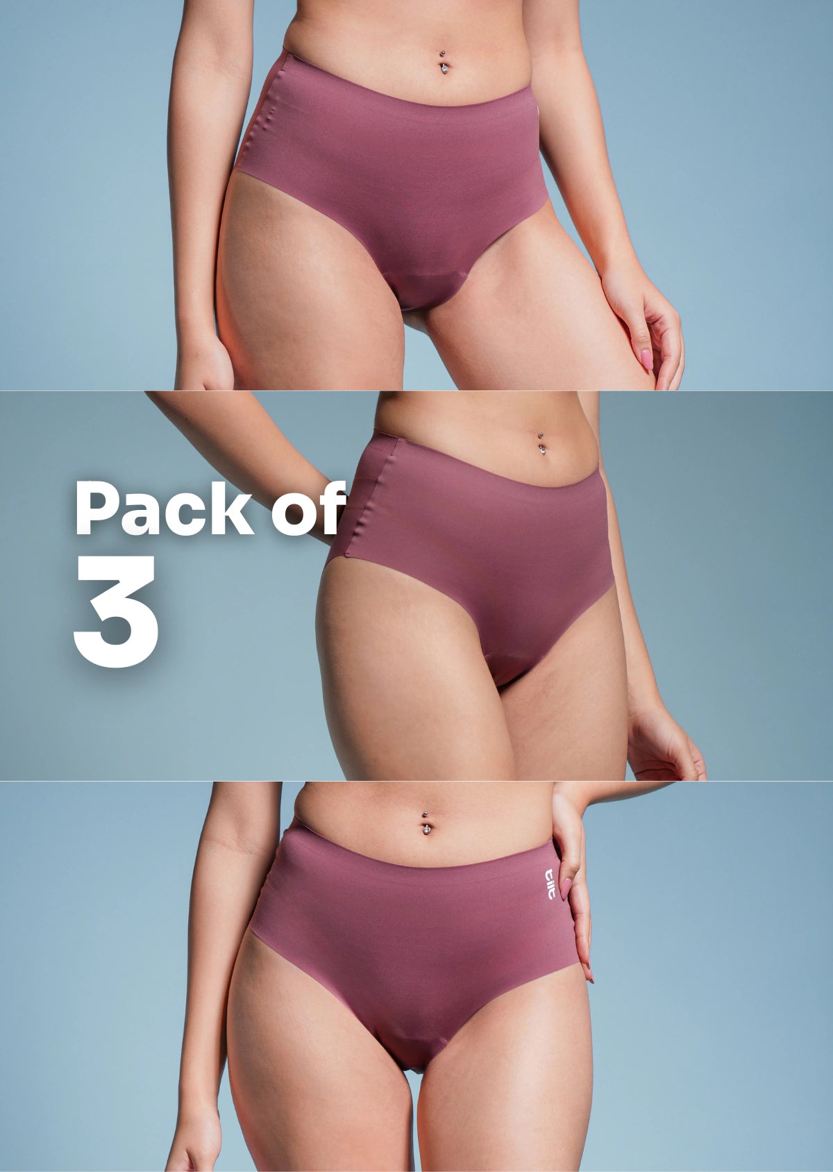 3 Pack - Pink Seamless Underwear