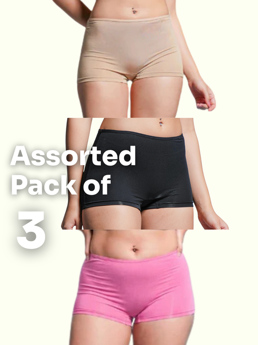 3 Pack - Absorbent Boyshorts