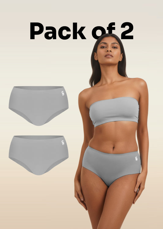 2 Pack - Grey Seamless Underwear