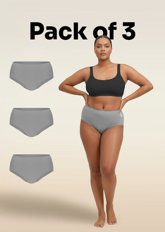 3 Pack - Grey Seamless Underwear
