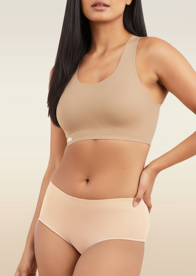 Beige Set - Fursat Crossback Bra & Modal Underwear