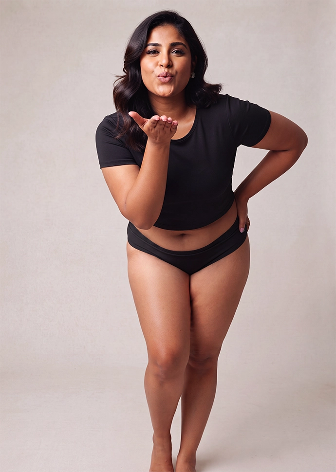 2 Pack - Black Low-waist Bamboo Absorbent Underwear