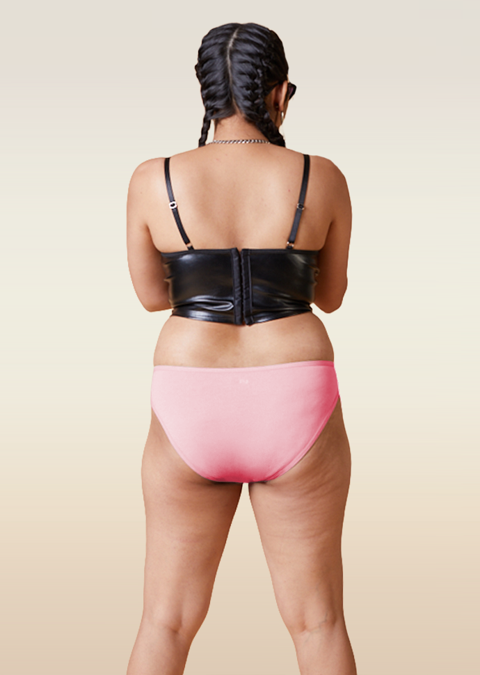 4 Pack - Pink Low-waist Absorbent Underwear