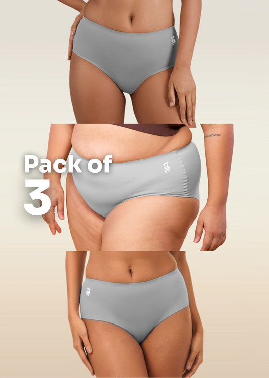 3 Pack - Grey Seamless Underwear