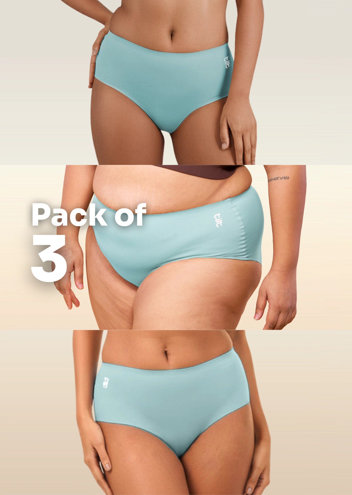 3 Pack - Blue Seamless Underwear